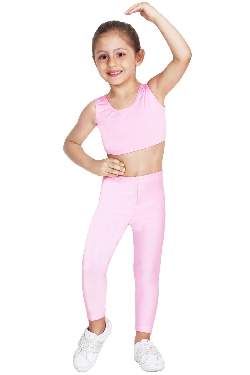 LEGGINS DANZA IN LYCRA ROSA BABY